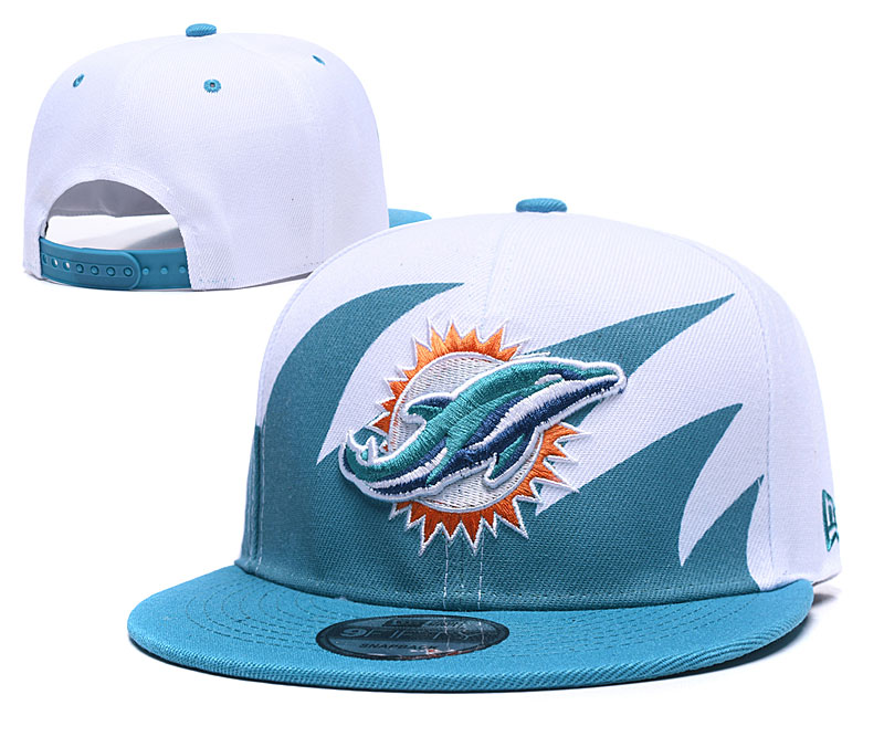 Dolphins Team Logo White Blue Adjustable Hat GS