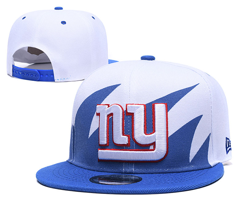 New York Giants Fresh Logo White Royal Adjustable Hat GS