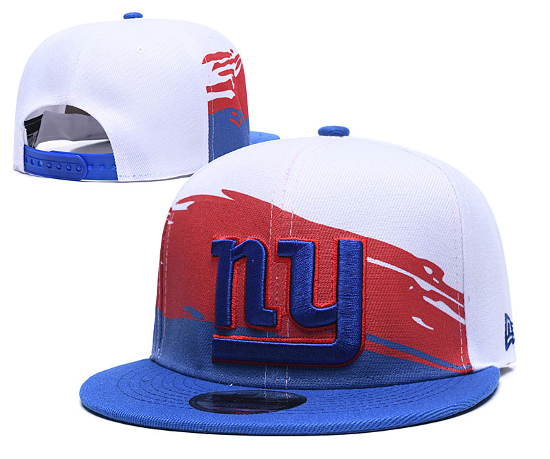 New York Giants Team Logo White Royal Adjustable Hat GS