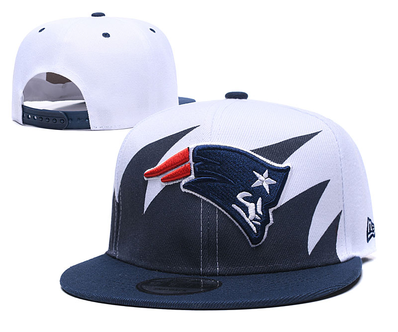 Patriots Team Logo White Navy Adjustable Hat GS