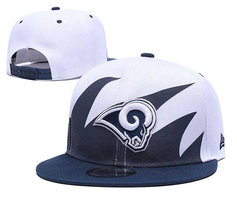 Rams Team Logo White Navy Adjustable Hat GS