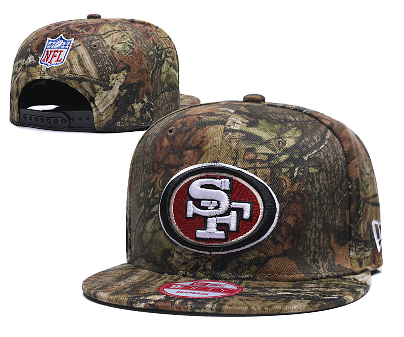 49ers Team Logo Camo Adjustable Hat LT