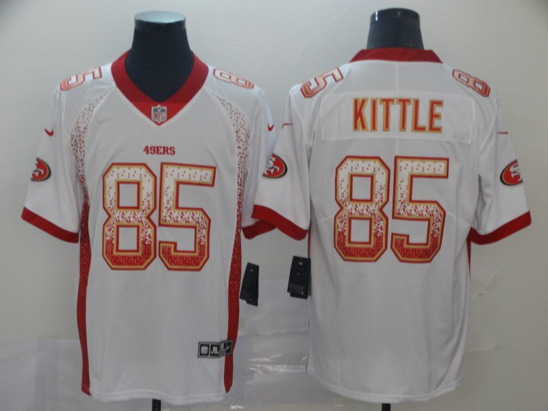 Nike 49ers 85 George Kittle White Drift Fashion Limited Jersey