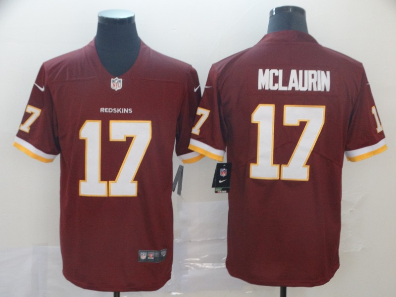 Nike Redskins 17 Terry McLaurin Burgundy Vapor Untouchable Limited Jersey - Click Image to Close