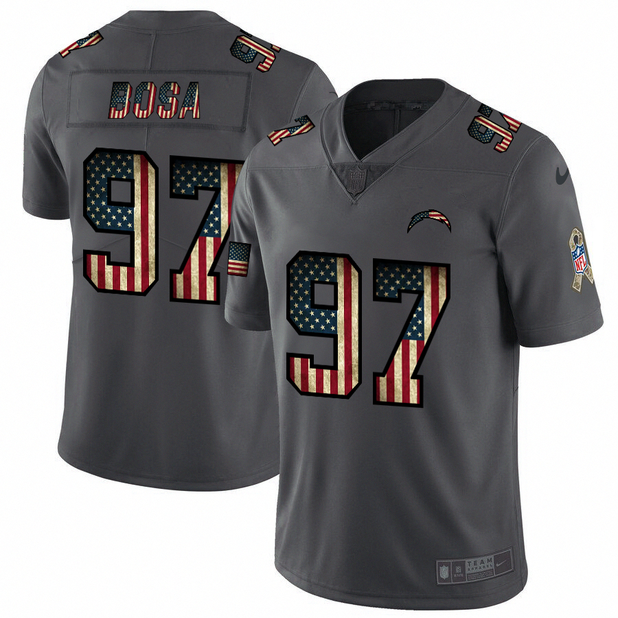 Nike Chargers 97 Joey Bosa 2019 Salute To Service USA Flag Fashion Limited Jersey