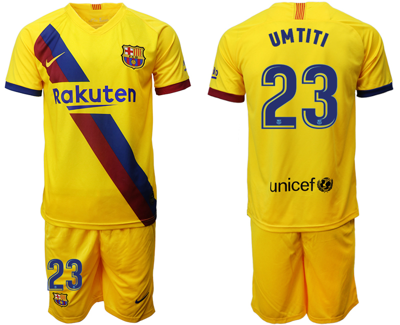 2019-20 Barcelona 23 UMTITI Away Soccer Jersey
