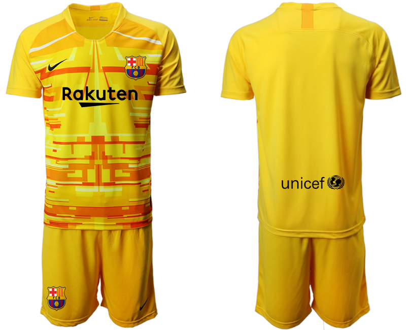 2019-20 Barcelona Yellow Goalkeeper Soccer Jersey
