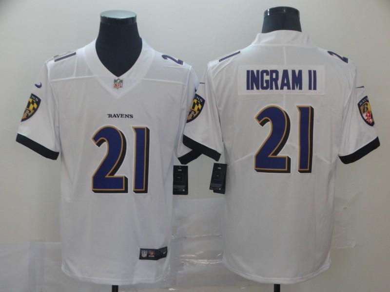 Nike Ravens 21 Mark Ingram II White Vapor Untouchable Limited Jersey