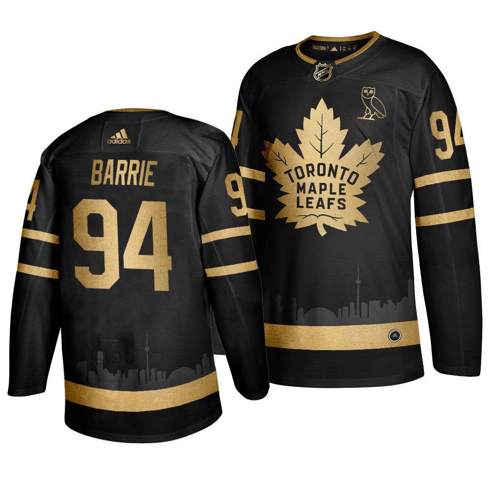 Maple Leafs 94 Tyson Barrie Black With Special Glittery Logo Adidas Jersey