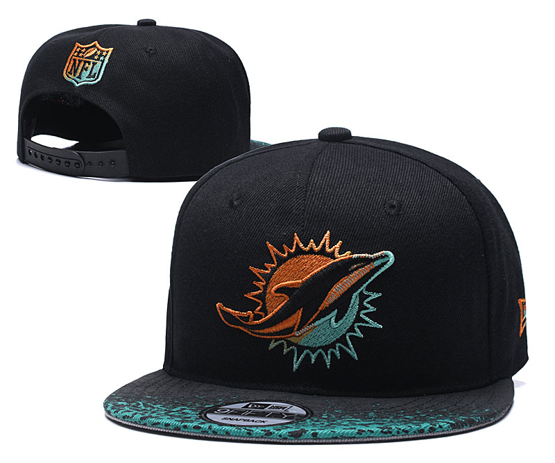 Dolphins Team Logo Black Adjustable Hat YD