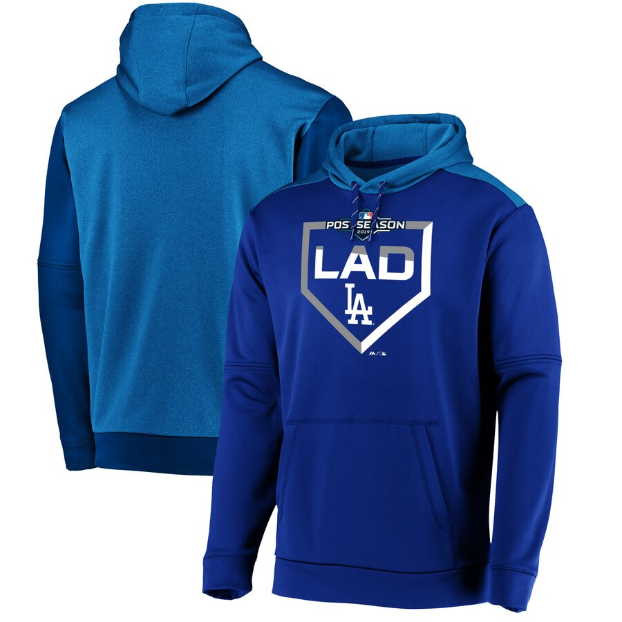 Los Angeles Dodgers Majestic 2019 Postseason Dugout Authentic Pullover Hoodie Royal