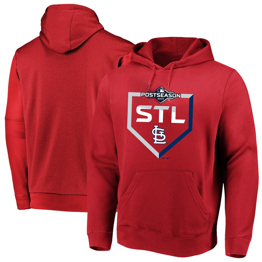 St. Louis Cardinals Majestic 2019 Postseason Big & Tall Dugout Authentic Pullover Hoodie Red