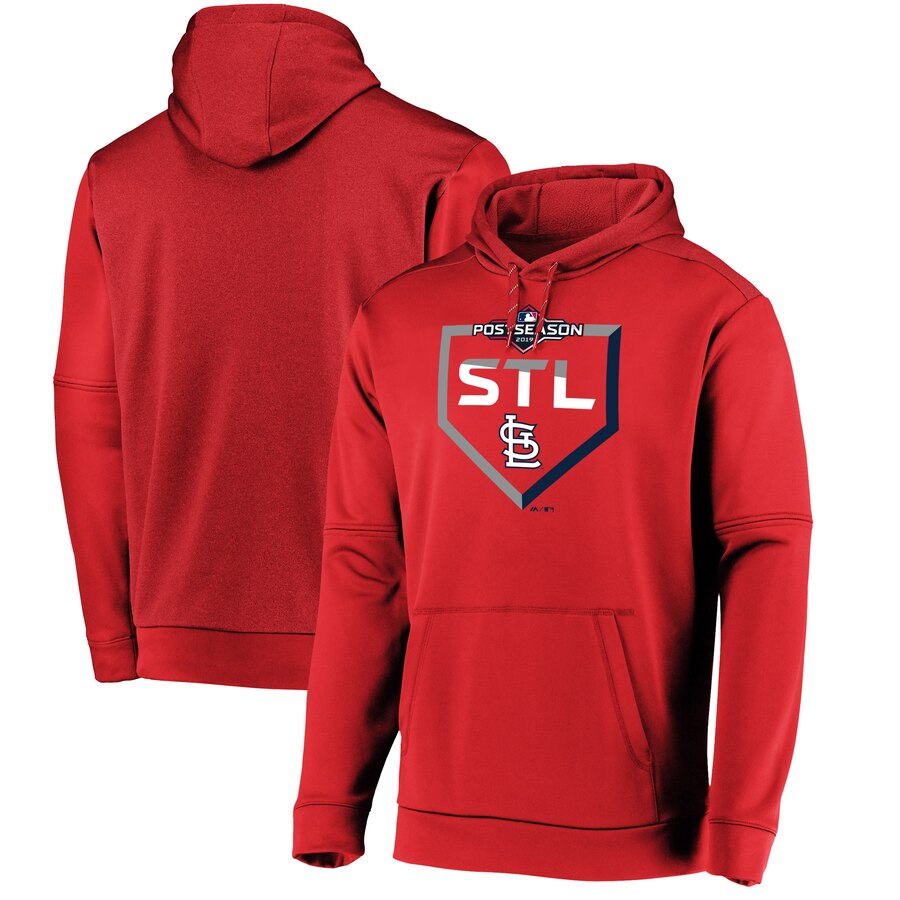 St. Louis Cardinals Majestic 2019 Postseason Dugout Authentic Pullover Hoodie Red