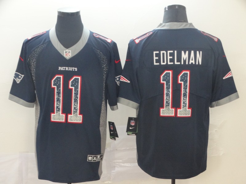 Nike Patriots 11 Julian Edelman Navy Drift Fashion Limited Jersey