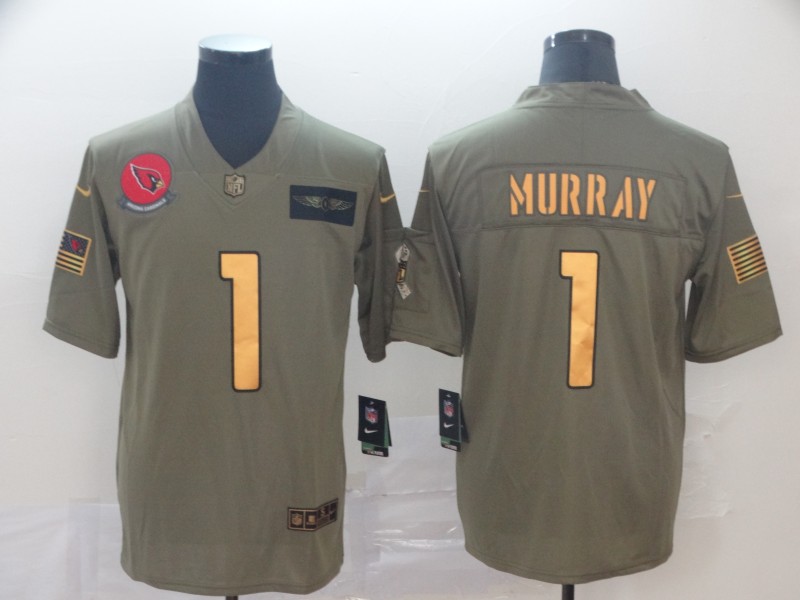 Nike Cardinals 1 Kyler Murray 2019 Olive Gold Salute To Service Limited Jersey