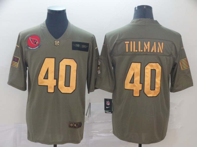 Nike Cardinals 40 Pat Tillman 2019 Olive Gold Salute To Service Limited Jersey