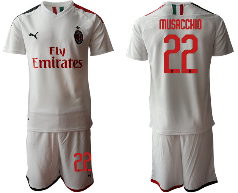 2019-20 AC Milan 22 MUSACCHIO Away Soccer Jersey
