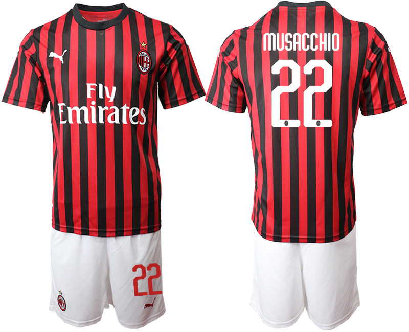 2019-20 AC Milan 22 MUSACCHIO Home Soccer Jersey