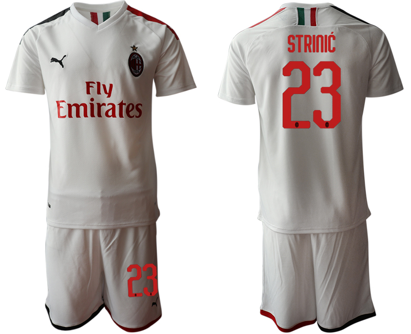 2019-20 AC Milan 23 STRINIC Away Soccer Jersey