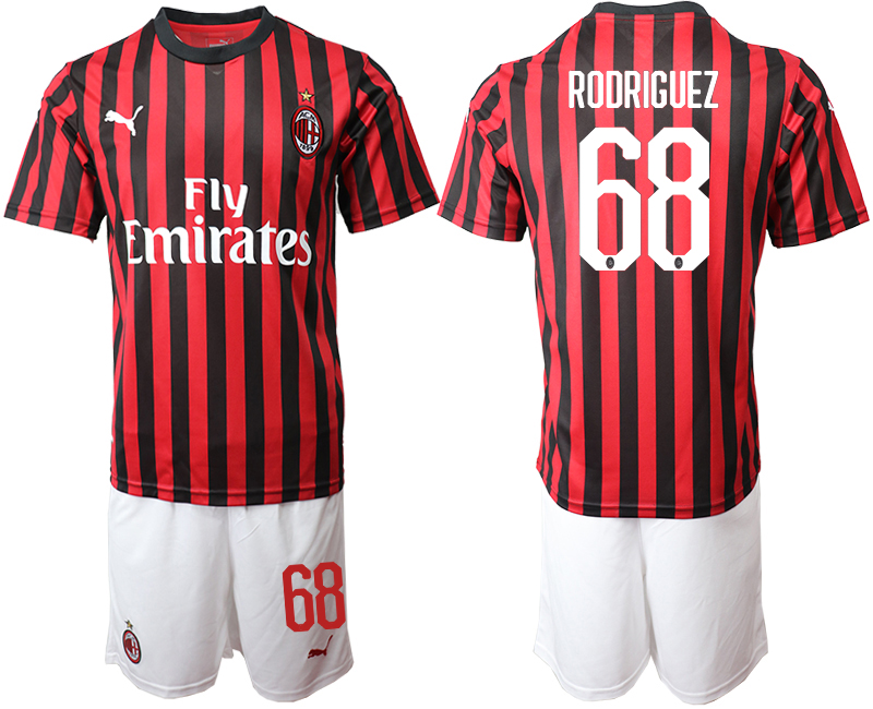 2019-20 AC Milan 68 RODRIGUEZ Home Soccer Jersey