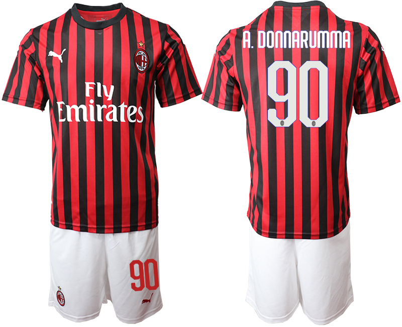 2019-20 AC Milan 90 A. DONNARUMMA Home Soccer Jersey