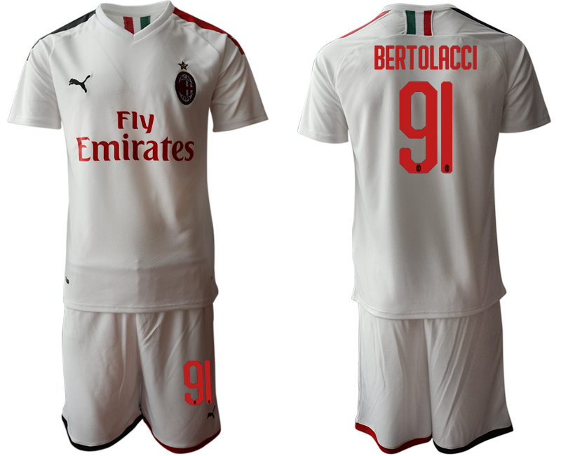 2019-20 AC Milan 91 BERTOLACCI Away Soccer Jersey