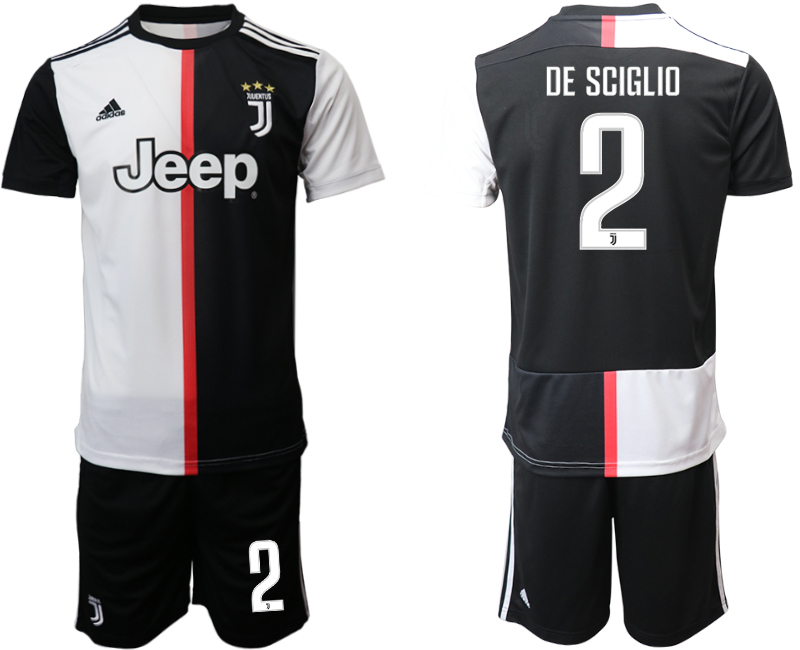 2019-20 Juventus FC 2 DE SCIGLIO Home Soccer Jersey - Click Image to Close