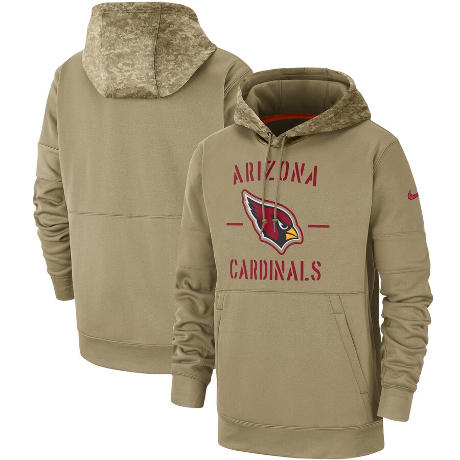 Arizona Cardinals 2019 Salute To Service Sideline Therma Pullover Hoodie