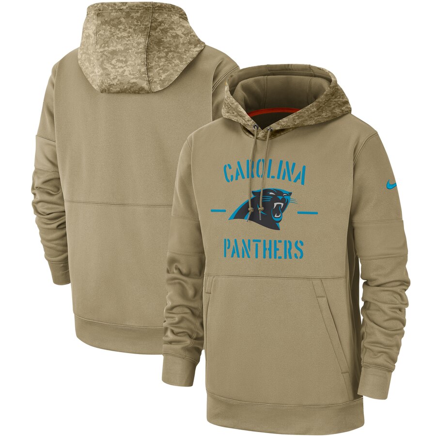 Carolina Panthers 2019 Salute To Service Sideline Therma Pullover Hoodie
