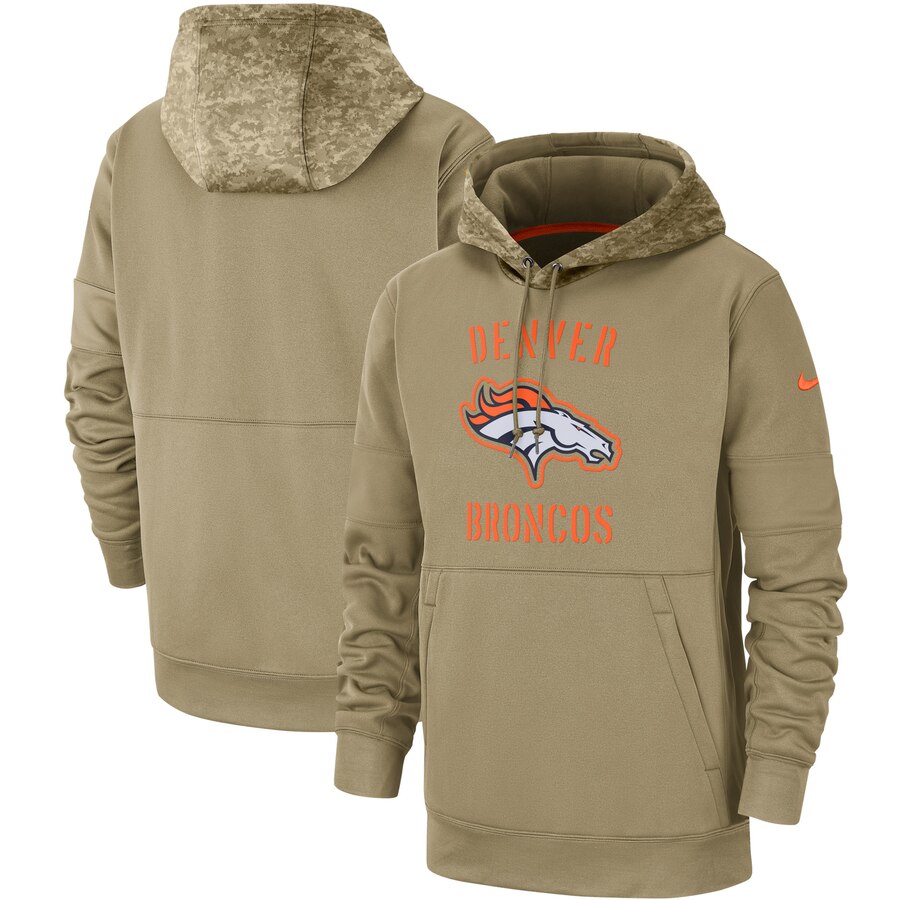 Denver Broncos 2019 Salute To Service Sideline Therma Pullover Hoodie