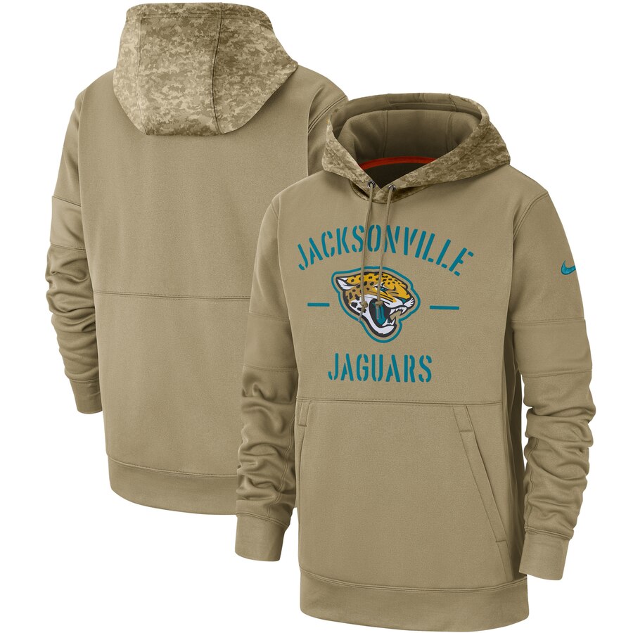 Jacksonville Jaguars 2019 Salute To Service Sideline Therma Pullover Hoodie