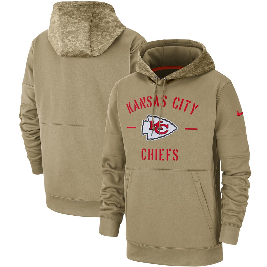 Kansas City Chiefs 2019 Salute To Service Sideline Therma Pullover Hoodie