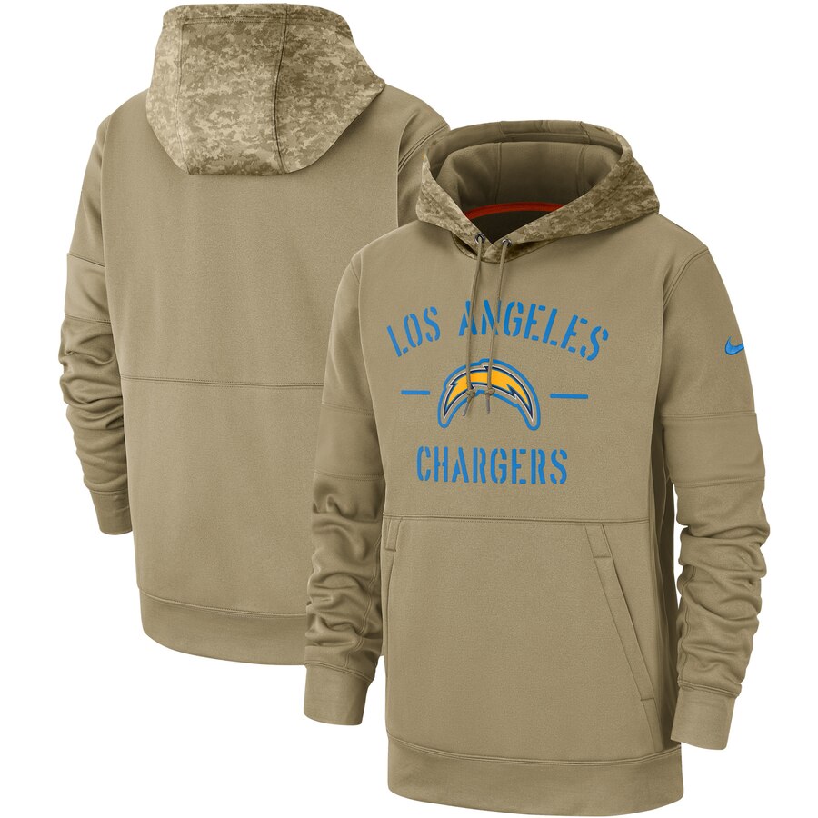 Los Angeles Chargers 2019 Salute To Service Sideline Therma Pullover Hoodie