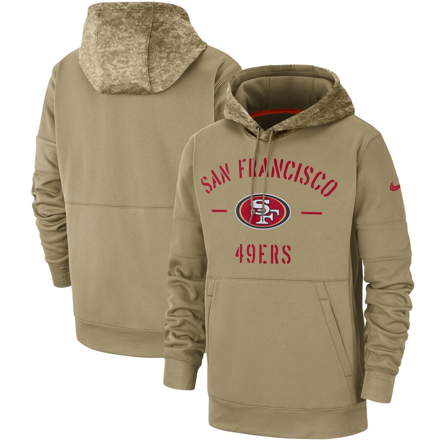 San Francisco 49ers 2019 Salute To Service Sideline Therma Pullover Hoodie