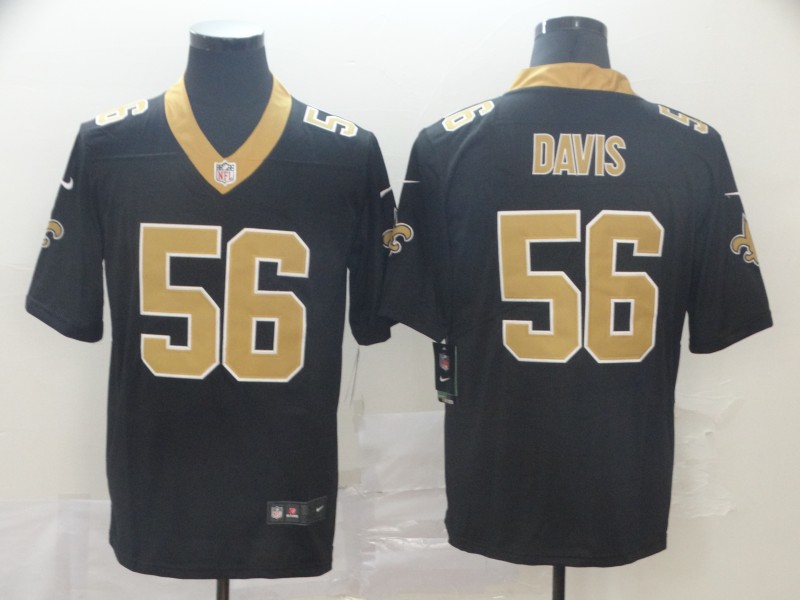 Nike Saints 56 DeMario Davis Black Vapor Untouchable Limited Jersey