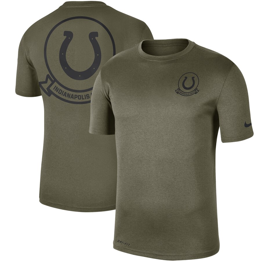 Men's Indianapolis Colts Nike Olive 2019 Salute to Service Sideline Seal Legend Performance T-Shirt