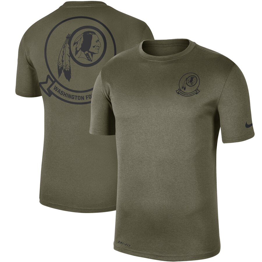 Men's Washington Redskins Nike Olive 2019 Salute to Service Sideline Seal Legend Performance T-Shirt