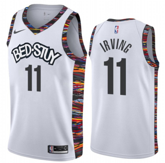 Nets 11 Kyrie Irving White 2019-20 City Edition Nike Swingman Jersey