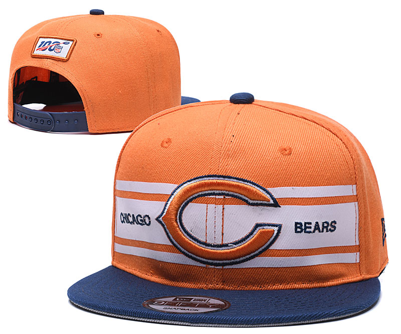 Bears Team Logo Orange 100th Season Adjustable Hat YD