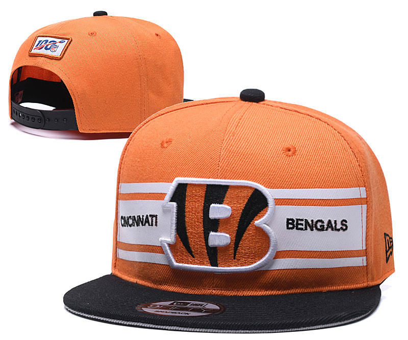 Bengals Team Logo Black 100th Season Adjustable Hat YD
