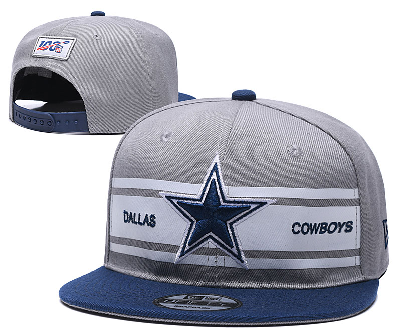 Cowboys Team Logo Gray 100th Season Adjustable Hat YD