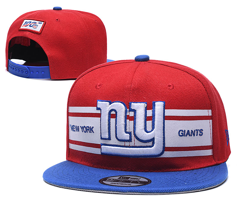 New York Giants Team Logo Red 100th Season Adjustable Hat YD