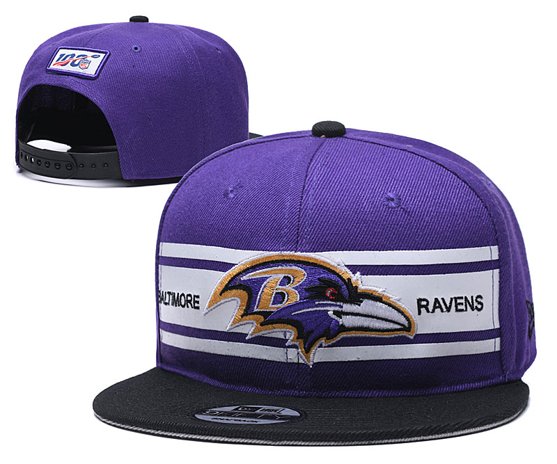 Ravens Team Logo Purple 100th Season Adjustable Hat YD