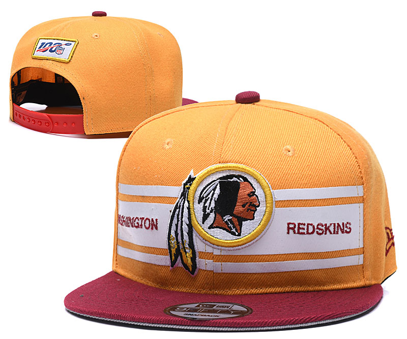 Redskins Team Logo Yellow 100th Season Adjustable Hat YD
