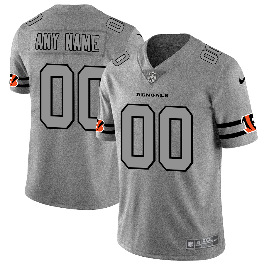 Nike Bengals Customized 2019 Gray Gridiron Gray Vapor Untouchable Limited Jersey - Click Image to Close
