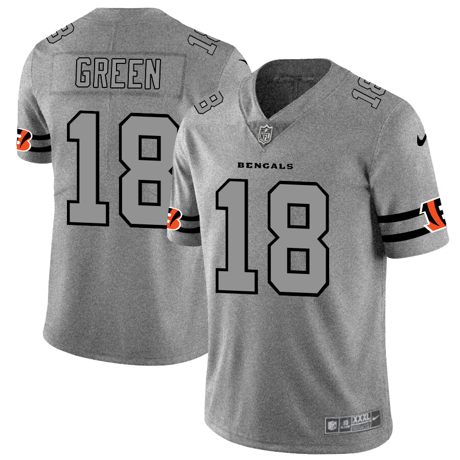 Nike Bengals 18 A.J. Green 2019 Gray Gridiron Gray Vapor Untouchable Limited Jersey