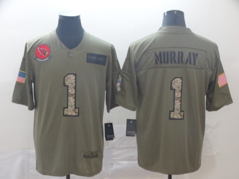 Nike Cardinals 1 Kyler Murray 2019 Olive Camo Salute To Service Limited Jersey