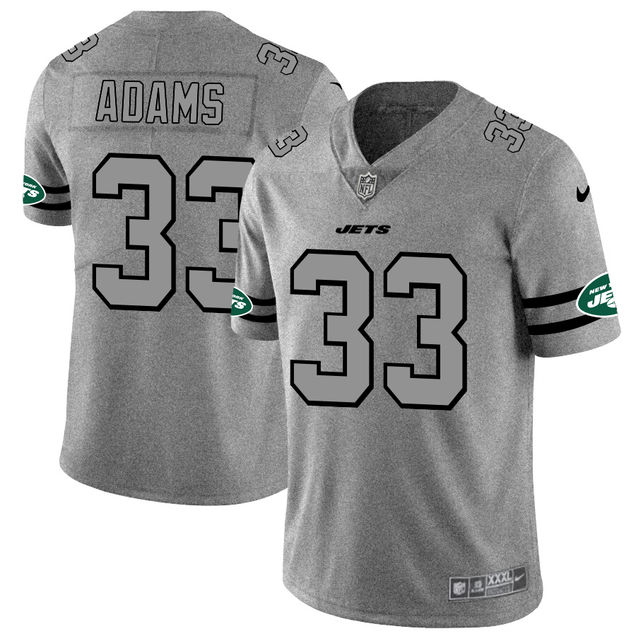 Nike Jets 33 Jamal Adams 2019 Gray Gridiron Gray Vapor Untouchable Limited Jersey