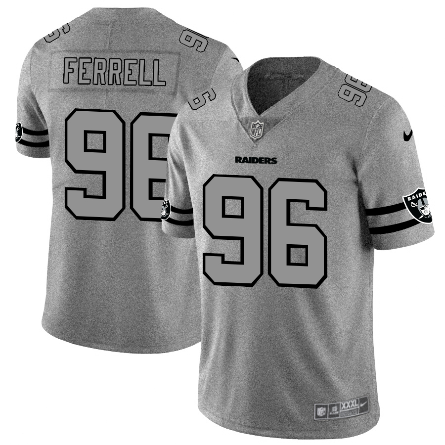 Nike Raiders 96 Clelin Ferrell 2019 Gray Gridiron Gray Vapor Untouchable Limited Jersey