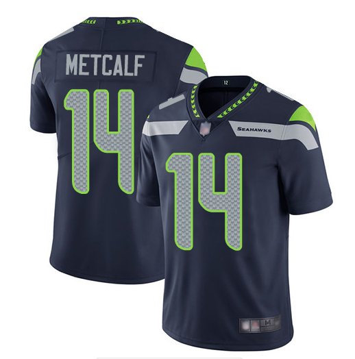 Nike Seahawks 14 D.K. Metcalf Navy Vapor Untouchable Limited Jersey